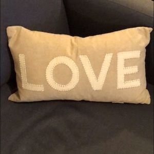 LOVE Linen Throw Pillow